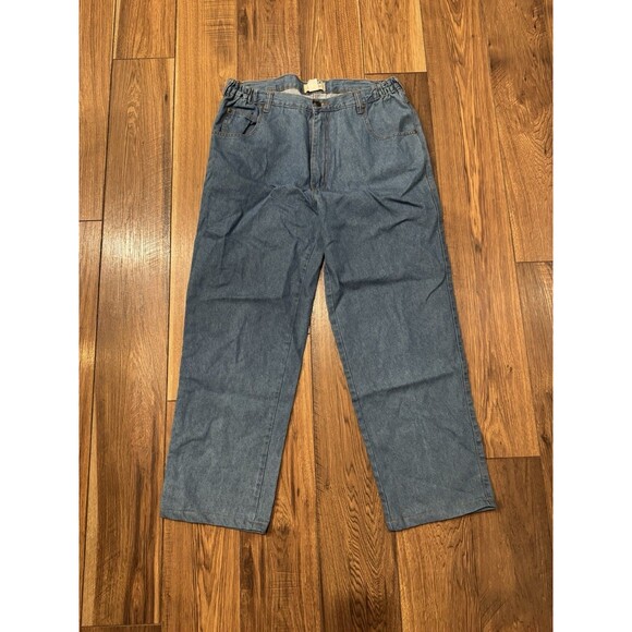 Men's Duke Haband Classic Fit Baggy Jeans w/Side Stretch Waist Blue Size 36 - Picture 1 of 8